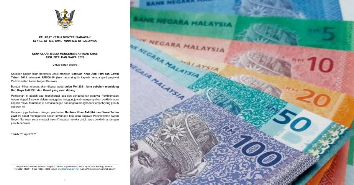 Kerajaan Sarawak Umum Bonus Khas Raya Gawai Untuk Penjawat Awam Sarawak ...