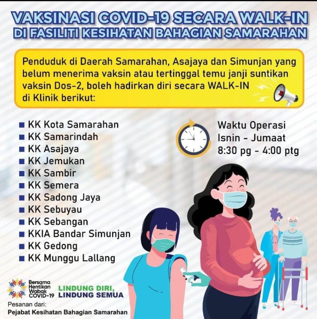 Dapatkan Segera! Ini Jadual Pemberian Vaksin Secara Walk-In Di PPV 