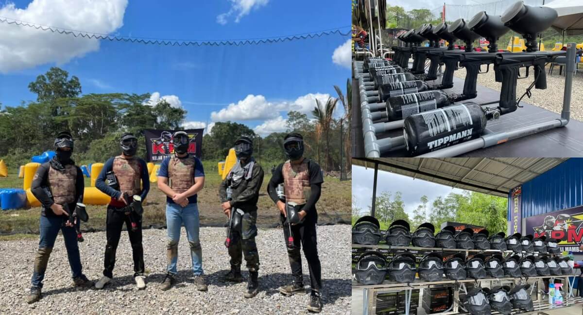 Penggemar Aktiviti Lasak Jom Cuba Main Paintball Di Mambong Kuching