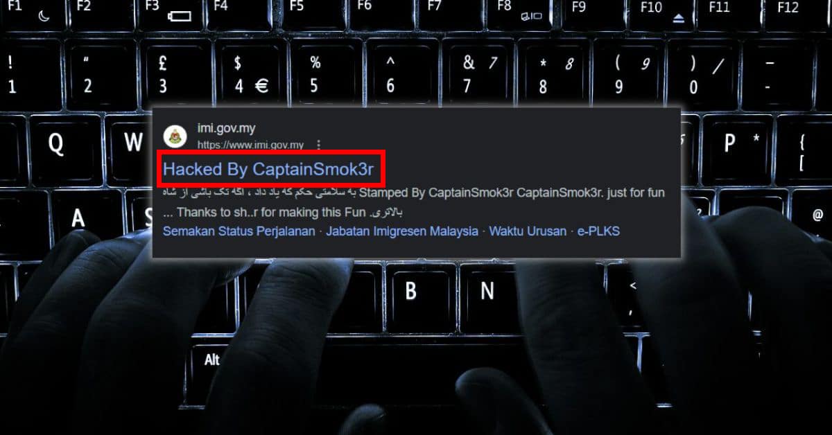 Laman Web Rasmi Imigresen Digodam Oleh 'CaptainSmok3r', Dakwa Hanya ...