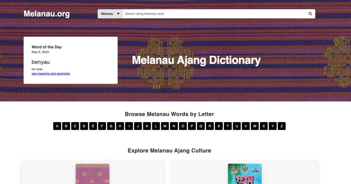 Melanau Dictionary, Kamus Bahasa Melanau Dalam Talian Yang Anda Mesti Tahu